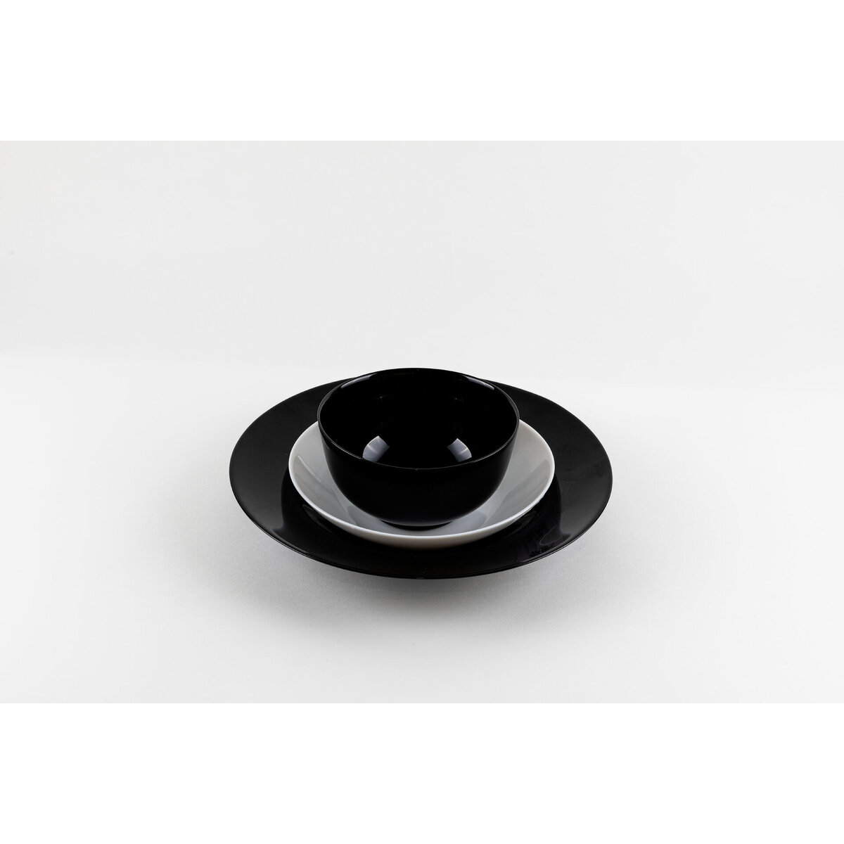 Hartglasgeschirr "Evolution" schwarz Schale Ø12 cm (5)