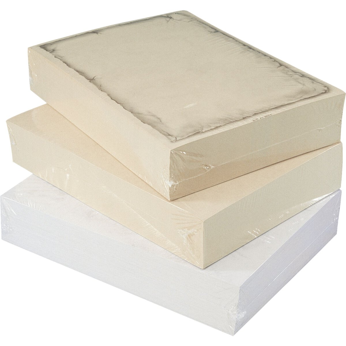 Marmorpapier "Classic" Chamois mit Rahmen A5 50 Blatt (1)