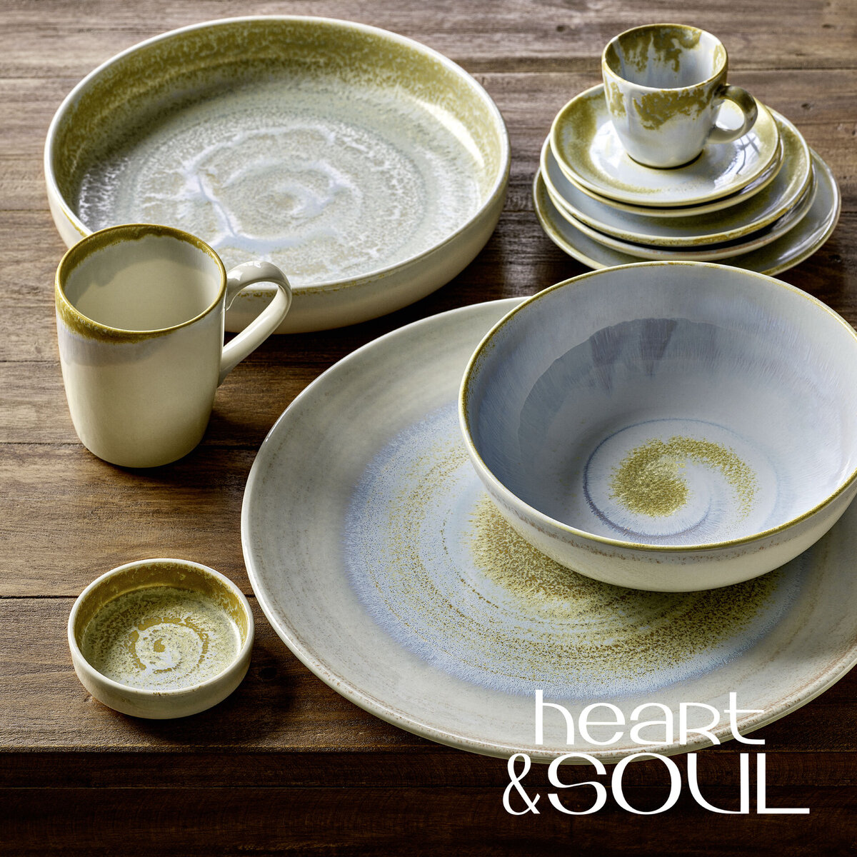 "Heart & Soul" Breeze Platte Coup oval 31x24cm (4)