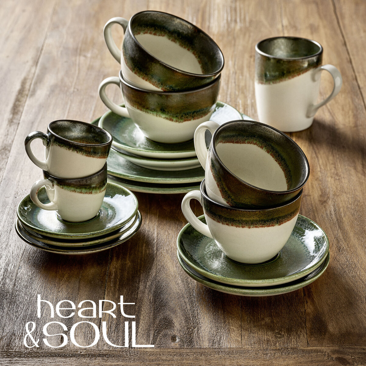 "Heart & Soul" Avocado Tasse obere Espresso (2)