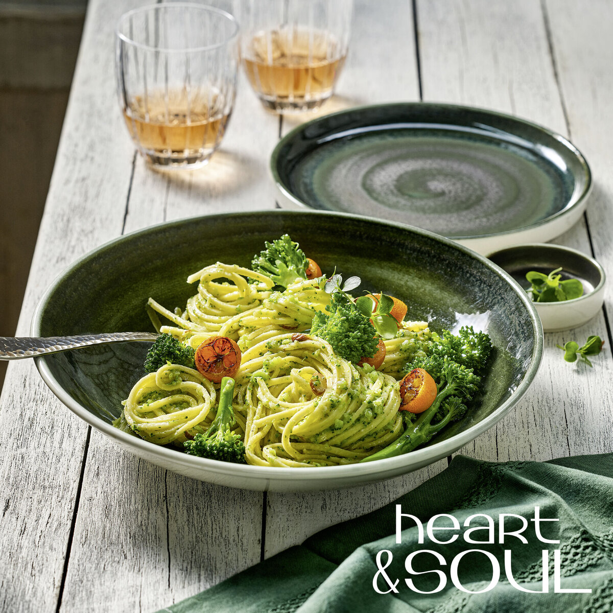 "Heart & Soul" Avocado Teller Coup flach Ø21cm (1)