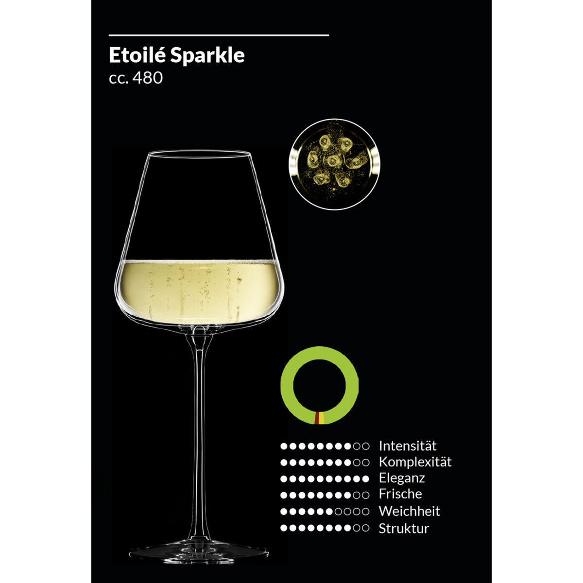 Glassserie "Etoilé" Sektglas 480ml mit Füllstrich (3)