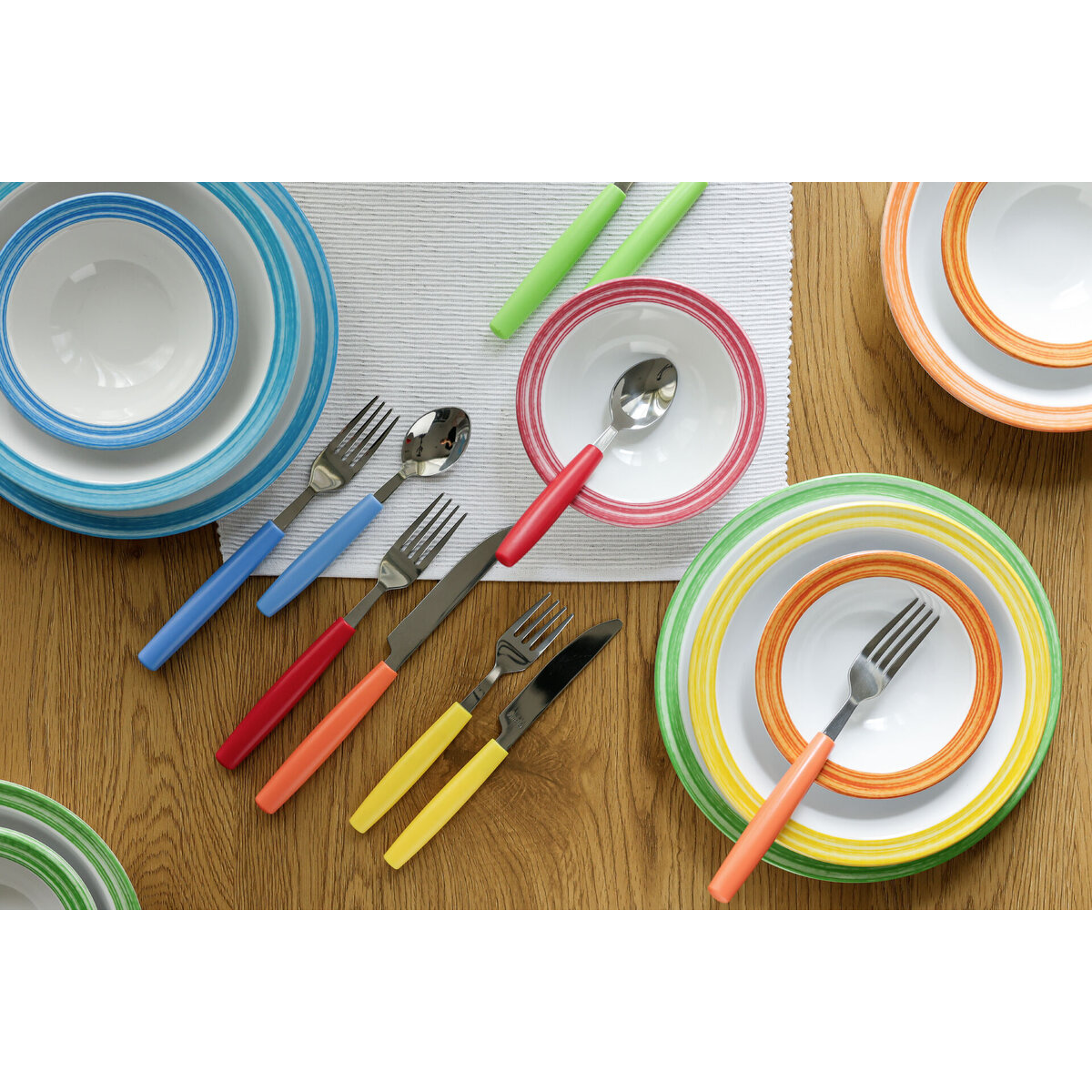 Besteckserie "Colour" blau Dessertlöffel (5)