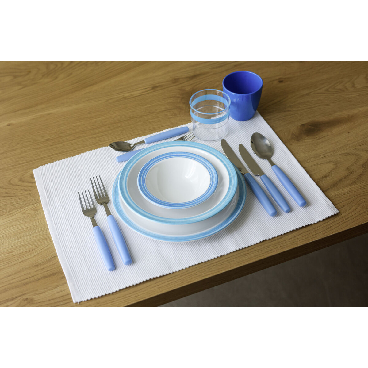 Besteckserie "Colour" blau Dessertlöffel (2)