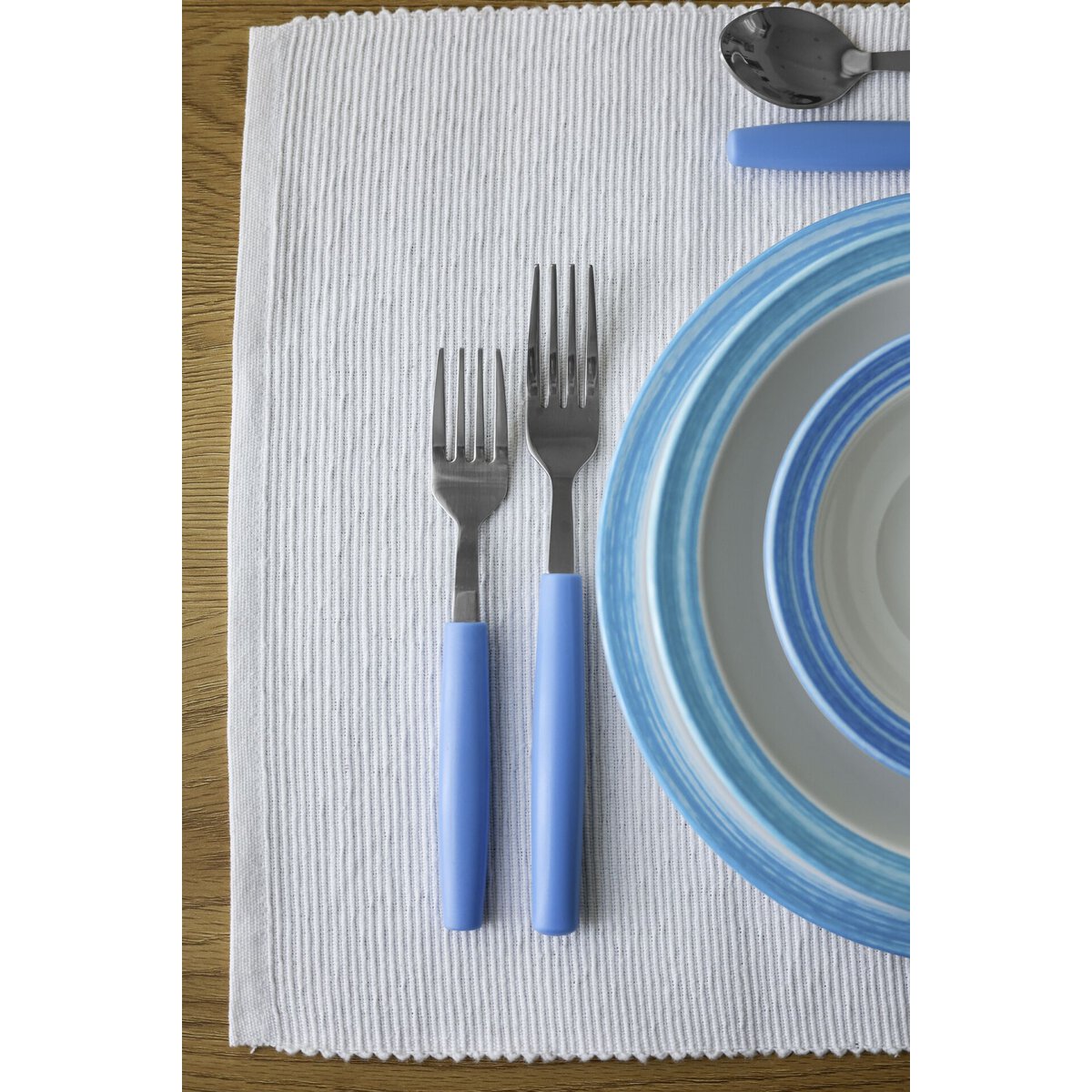 Besteckserie "Colour" blau Dessertlöffel (3)