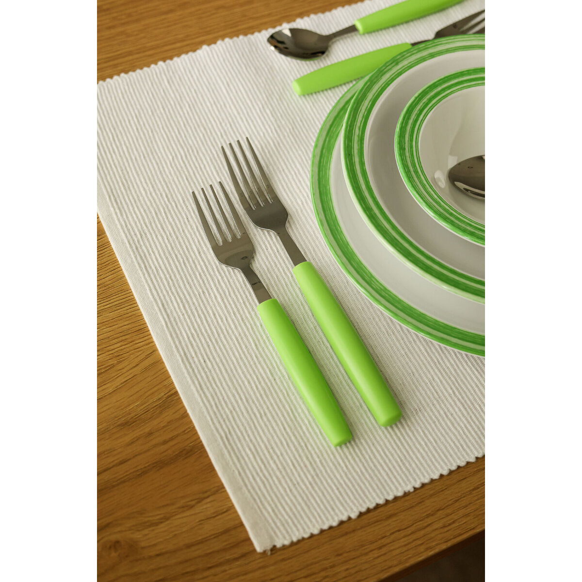 Besteckserie "Colour" grün Tafellöffel (2)