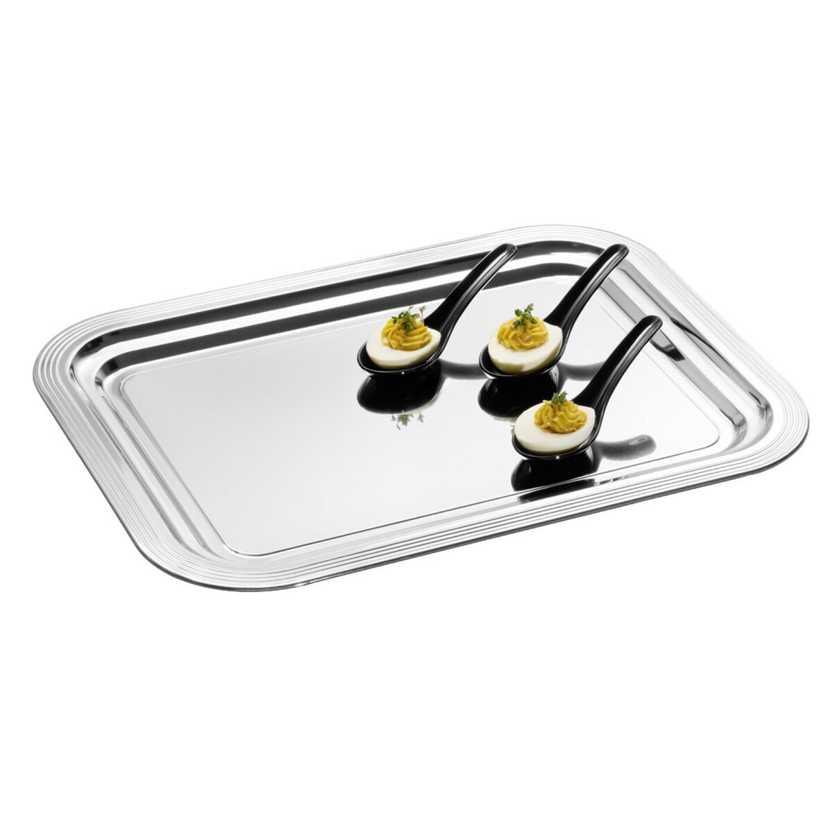 Serviertablett Edelstahl (1)