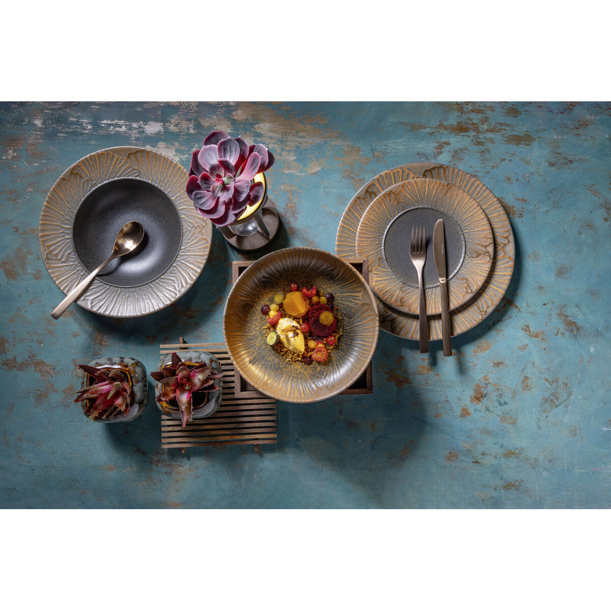 Steinzeugserie "Aurel" Teller flach Ø28cm (1)