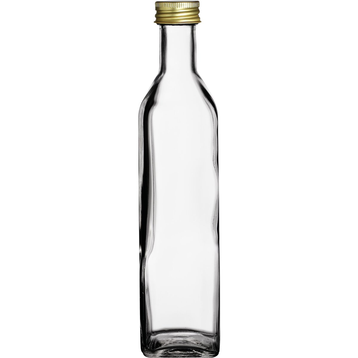 Glasflasche eckig 500ml (1)
