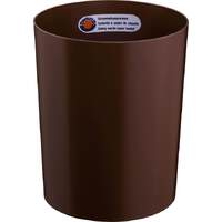 Sicherheitspapierkorb mit Aluminium-Einsatz braun (1)