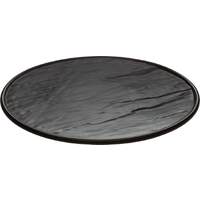 Porzellanserie „Schieferdesign" Platte rund (2)