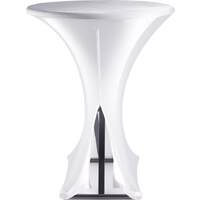 Stehtischbezug "Stretch" schwer entflammbar Ø 80cm weiß (1)