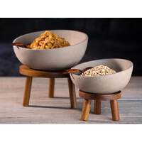 Buffetständer "Holzfuss" Ø 25 cm, H: 15 cm (1)