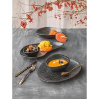 FiveStars Porzellanserie „Ebony" Platte flach oval 36x21cm (2)