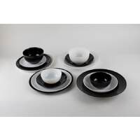 Hartglasgeschirr "Evolution" schwarz Teller Coup tief Ø20 cm (2)