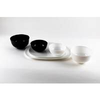 Hartglasgeschirr "Evolution" schwarz Teller Coup tief Ø20 cm (4)