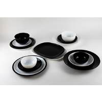 Hartglasgeschirr "Evolution" schwarz Teller Coup tief Ø20 cm (6)