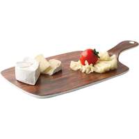 Porzellanserie "Wood Design" Alumina  Platte mit Griff 30x16 cm (3)
