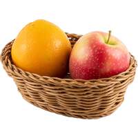 Korb oval 18x13x6cm braun (2)