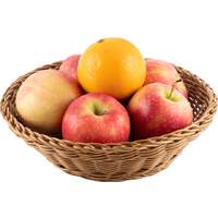 Korb rund 25x7cm braun (2)