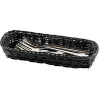 Korb Besteck rechteckig 27x11x4,5cm schwarz (2)