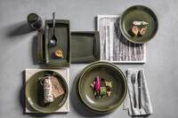 Porzellanserie "Shine" Jungle Platte flach oval, 31x25,5cm (1)