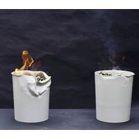 Sicherheitspapierkorb mit Aluminium-Einsatz schwarz (3)