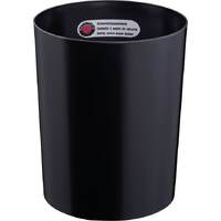 Sicherheitspapierkorb mit Aluminium-Einsatz schwarz (6)