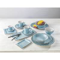 Porzellanserie "Granja" aqua Platte flach oval, 30,5 x 25,5 cm (1)