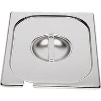 GN-Deckel mit Löffelausschnitt Edelstahl für 2/4 (1)