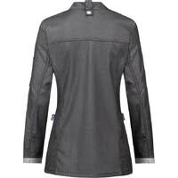 Kochjacke Damen, Bikerstyle, langarm, anthrazit Gr. L (1)