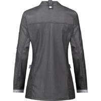 Kochjacke Damen, Bikerstyle, langarm, anthrazit Gr. XL (1)