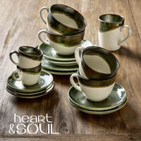 "Heart & Soul" Avocado Teller Coup flach Ø27cm (2)