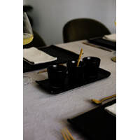 Porzellanserie "Schieferlook" Platte mit 3 Aussparungen 25,8x9,9cm (3)