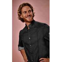 Kochjacke Herren, Bikerstyle, langarm, grün Gr. XL (3)