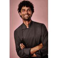 Kochjacke Herren, Armtasche, langarm, taupe Größe L (2)