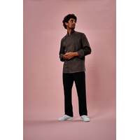 Kochjacke Herren, Armtasche, langarm, taupe Größe L (3)