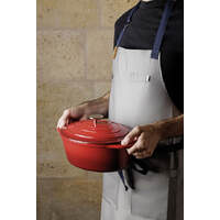 Kasserole mit Deckel oval 4l rot (1)