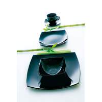 Hartglasgeschirr "Quadrato" schwarz Teller 19 x 19 cm (1)