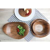 Porzellanserie "Wood Design" Alumina  Schale 26x20 cm (3)