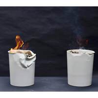 Sicherheitspapierkorb mit Aluminium-Einsatz schwarz (3)