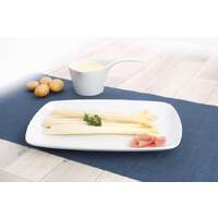 Porzellanserie "Fine Dining" High Alumina/ Hartporzellan Platte flach eckig, 31 x 24 cm (3)