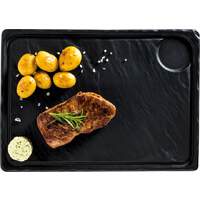 Porzellanserie „Schieferdesign" Platte rechteckig (3)