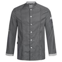 Kochjacke Herren, Bikerstyle, langarm, anthrazit Gr. M (1)