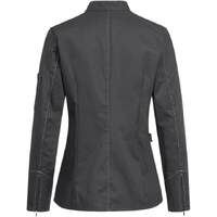 Kochjacke Damen, Kontrast-RV pink, langarm, schwarz Gr. XL (2)