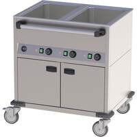 Fahrbares Wasserbad mit Wärmeschrank 2 Becken (1)