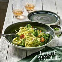 "Heart & Soul" Avocado Platte Coup oval 31x24cm (1)